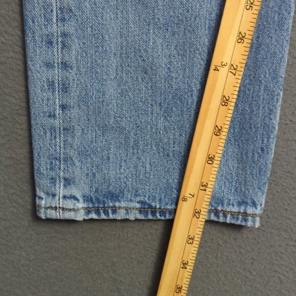 Levi's Jeans Men's 34x34 Fits 34x32 Blue 501 Straight Button Fly Denim - Picture 7 of 11